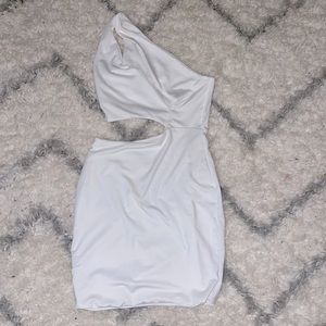 One shoulder cut out bodycon dress